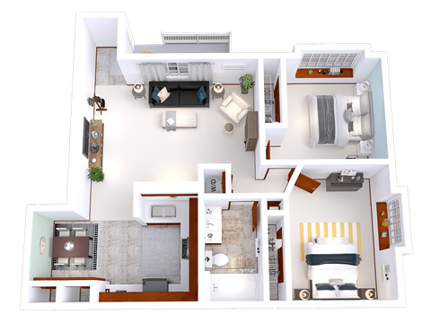 a floor plan of a one bedroom apartment